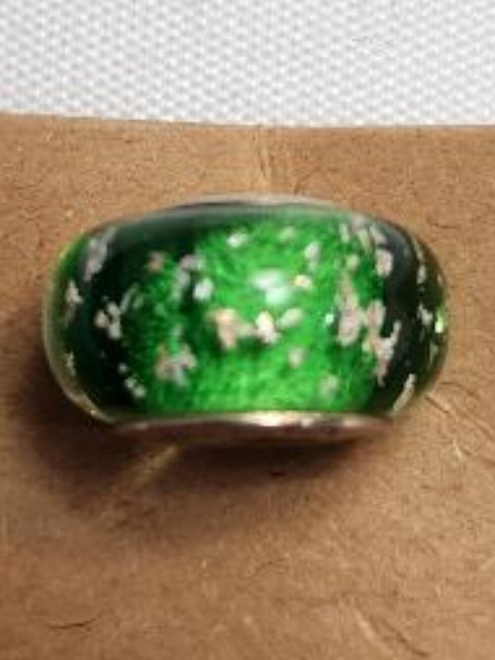 Chamilia Sterling Silver Prismatic Green Murano Glass Charm